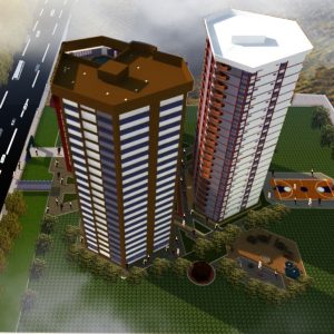 پروژه طراحی مجتمع مسکونی تجاری