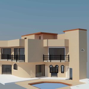 دانلود پروژه طراحی معماری ویلا سه طبقه